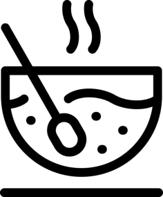 Porridge Bowl Silhouette Svg Vector, Free Vectors File